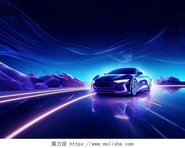 未来科技感汽车商业背景图炫酷汽车粒子线条穿梭背景图